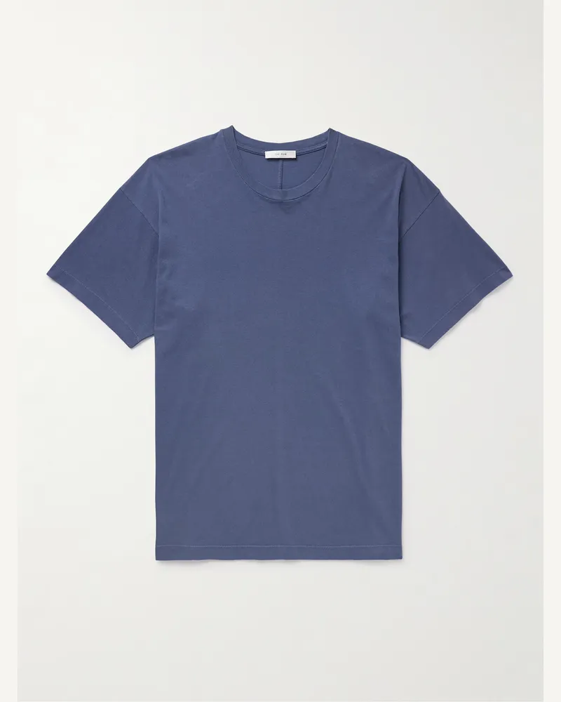 The Row Lawson T-Shirt aus Biobaumwoll-Jersey Blau