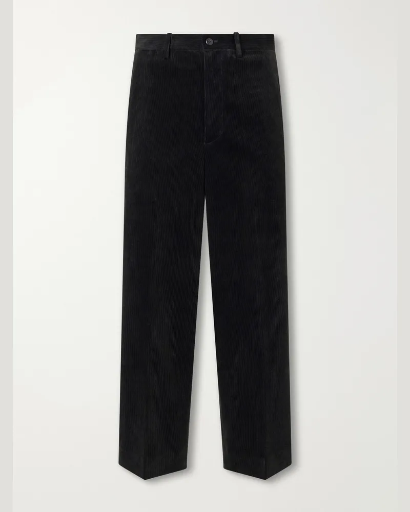 Visvim Broader Straight-Leg Cotton-Corduroy Trousers Black