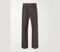 Geth Straight-Leg Organic Cotton-Blend Canvas Trousers