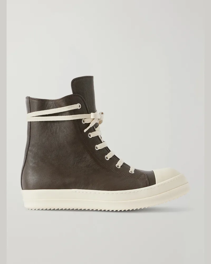 Rick Owens Sneaks Leather Sneakers Brown