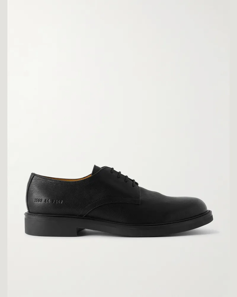 Common Projects Officer's Derby-Schuhe aus Leder Schwarz