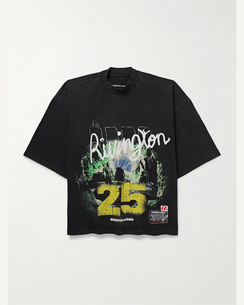 RRR123 Inner Chamber T-Shirt aus Baumwoll-Jersey mit Logoprint Schwarz