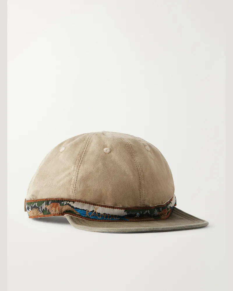 KAPITAL Chino Brumfield Embroidered Cotton-Twill Cap Neutrals