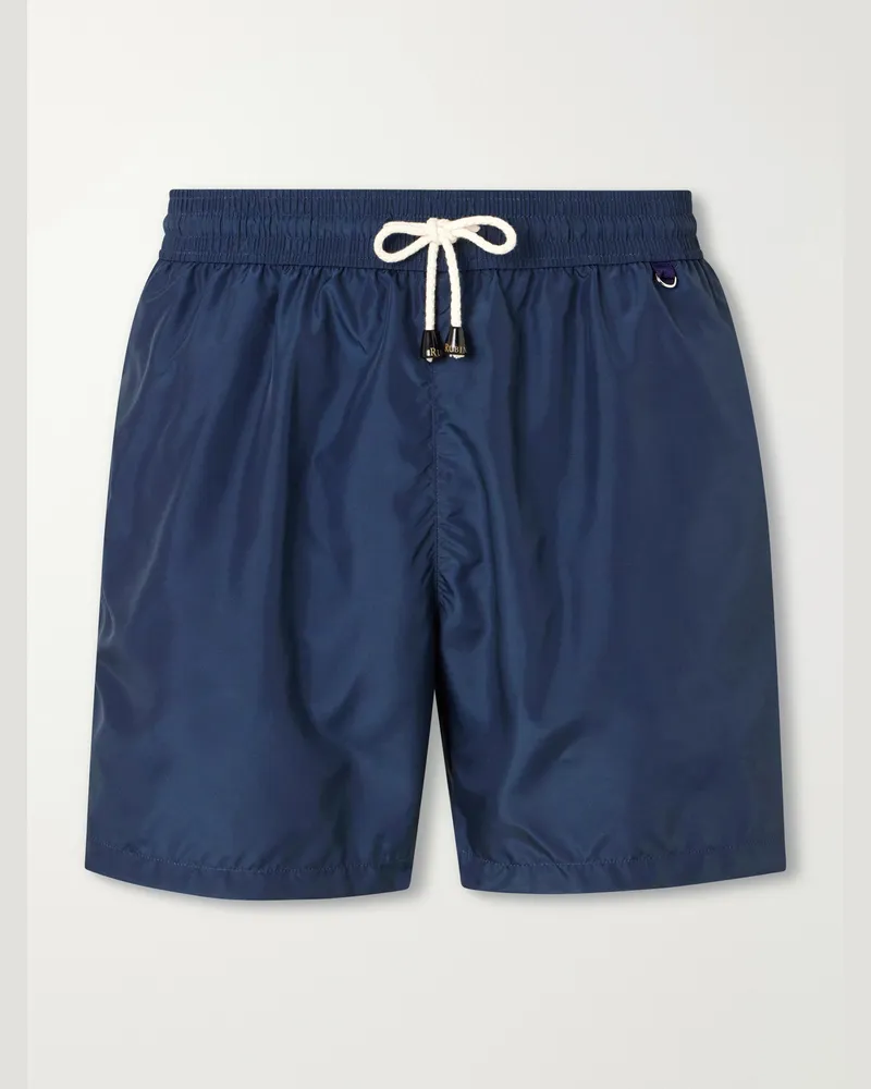 Rubinacci Straight-Leg Swim Shorts Blue