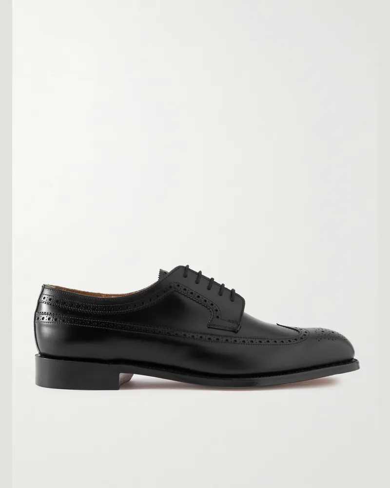 Grenson  Canterbury Brogues aus Leder mit Flügelkappe Schwarz