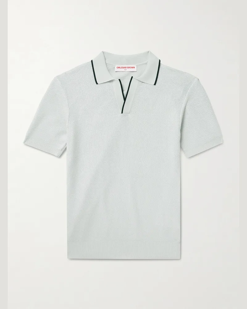 Orlebar Brown Horton Polohemd aus Baumwoll-Piqué Blau