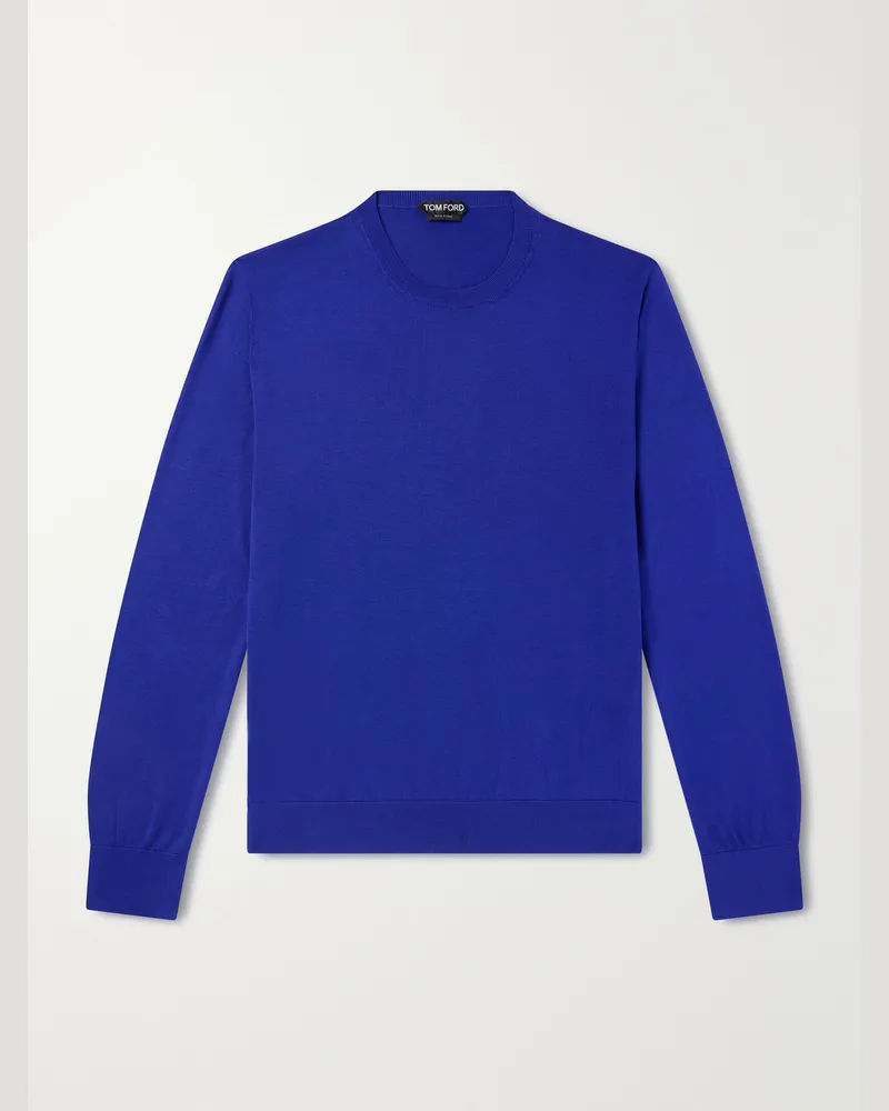 Tom Ford Silk Sweater Blue