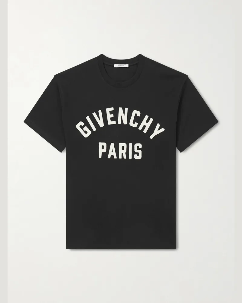 Givenchy Logo-Appliquéd Cotton-Jersey T-Shirt Black