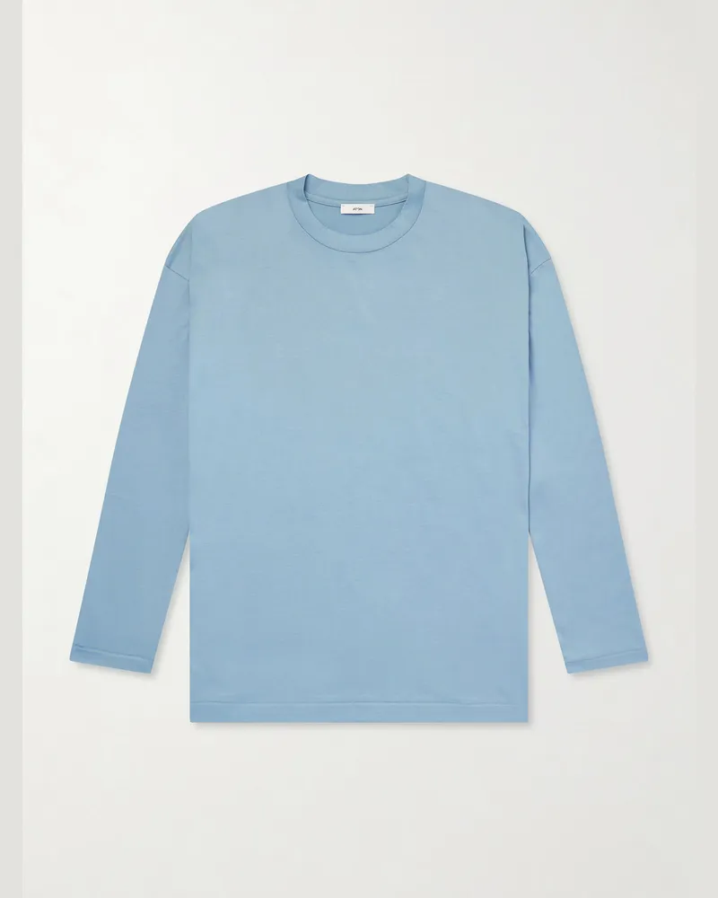 ATON Suvin Cotton Long-Sleeved T-Shirt Blue