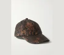 Carliy Baseballkappe aus beschichtetem Baumwoll-Twill in Distressed-Optik
