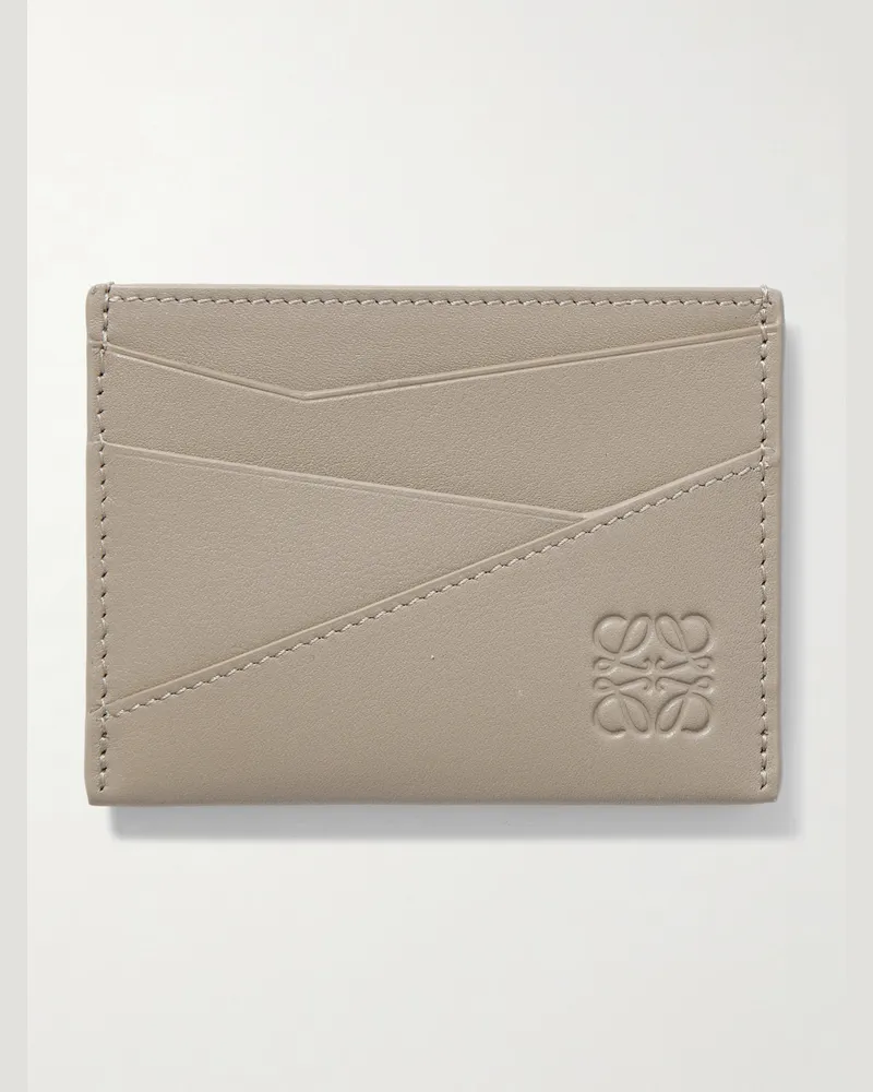 Loewe Puzzle Kartenetui aus Leder mit Logoprägung Neutral