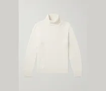 Rollkragenpullover aus Kaschmir in Rippstrick