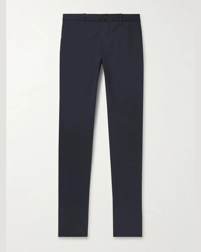 Incotex TeknoSartorial schmal geschnittene Hose aus Stretch-Shell Blau