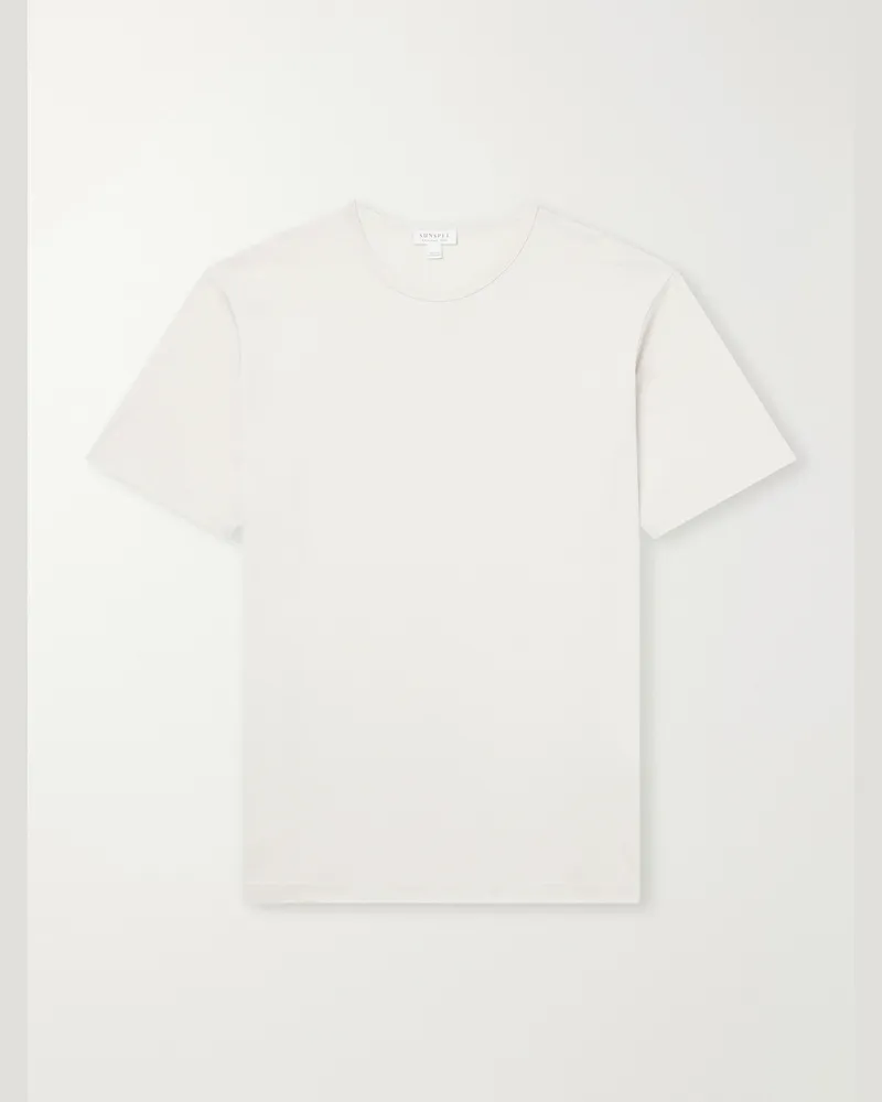 Sunspel Cotton-Jersey T-Shirt Neutrals