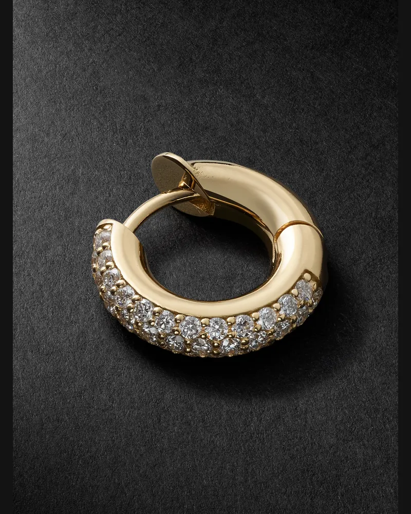 Spinelli Kilcollin Macro einzelne Creole aus 18 Karat Gold mit Diamanten Gold