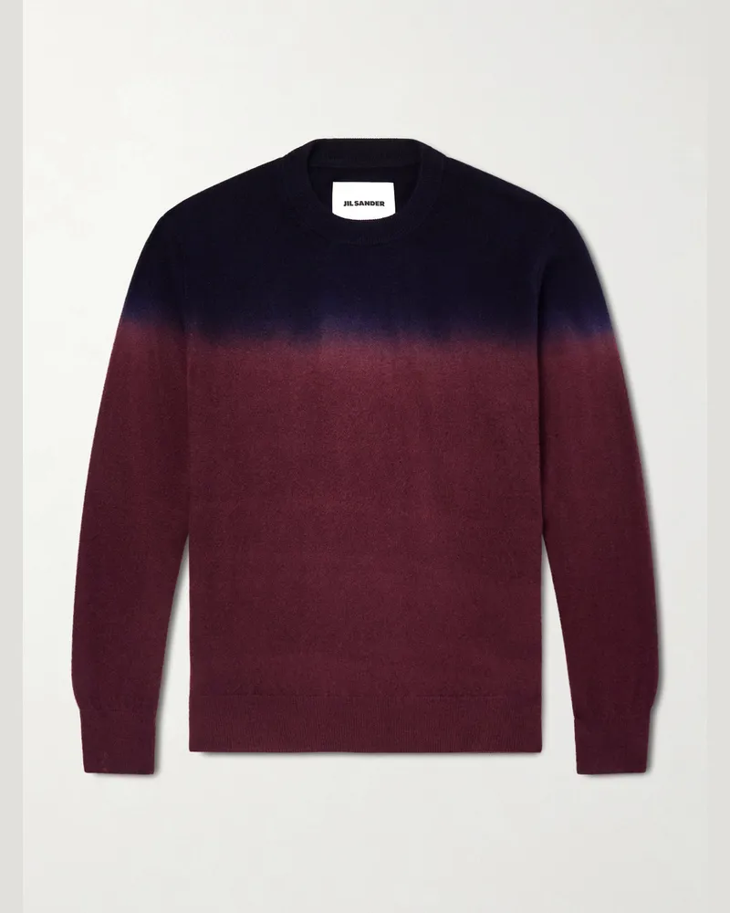 Jil Sander Dégradé Wool Sweater Burgundy