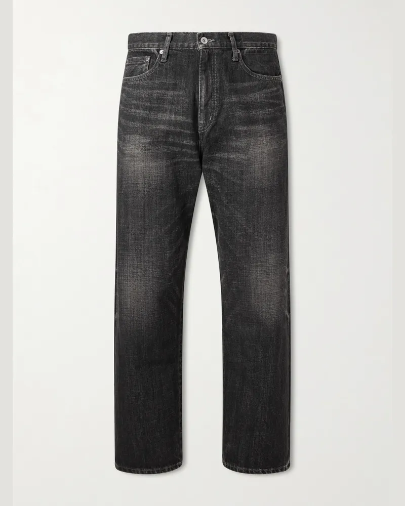 Neighborhood Straight-Leg Selvedge Jeans Black