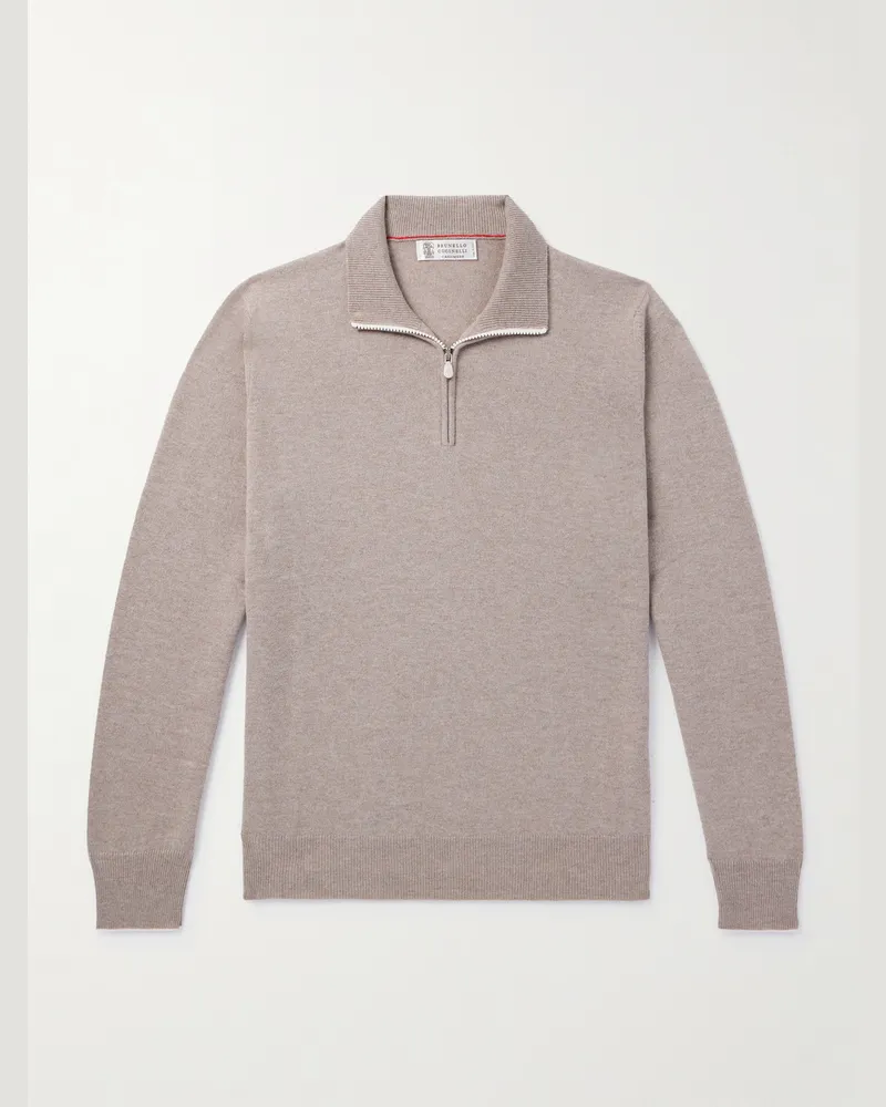 Brunello Cucinelli Troyer aus Kaschmir Neutral