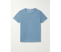 OB-T schmal geschnittenes T-Shirt aus Leinen-Jersey