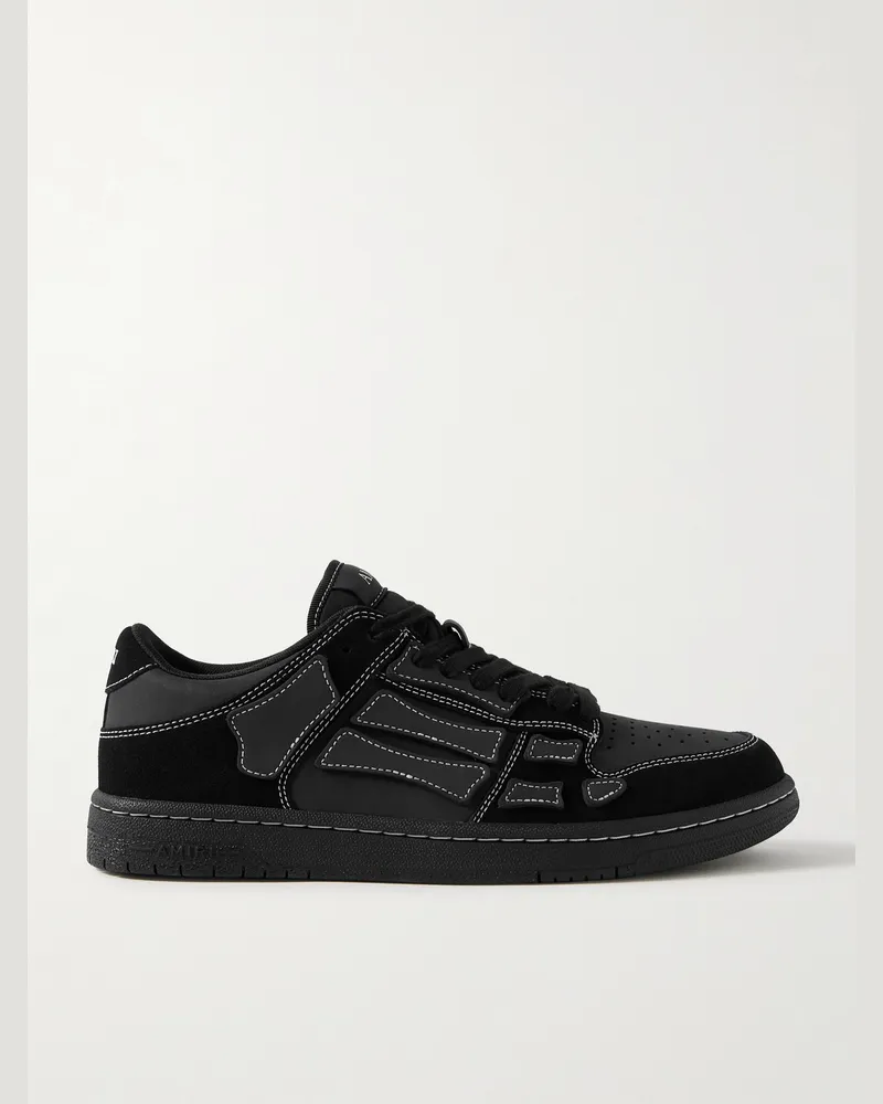 Amiri Skel-Top Sneakers aus Veloursleder und Leder Schwarz