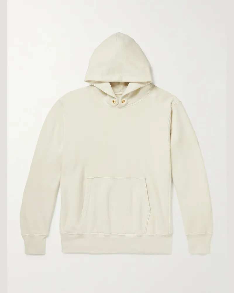 LES TIEN Kapuzenpullover aus Baumwoll-Jersey in Stückfärbung Neutral