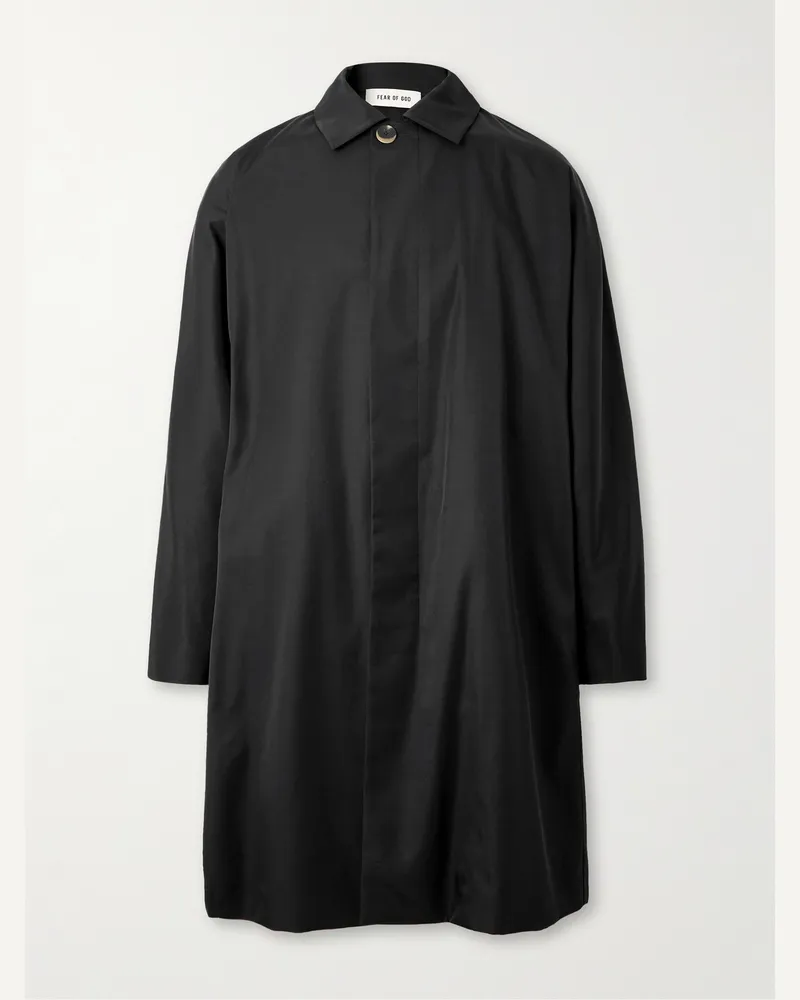 Fear of God Eternal Oversized-Mantel aus Twill mit Logoapplikation Schwarz