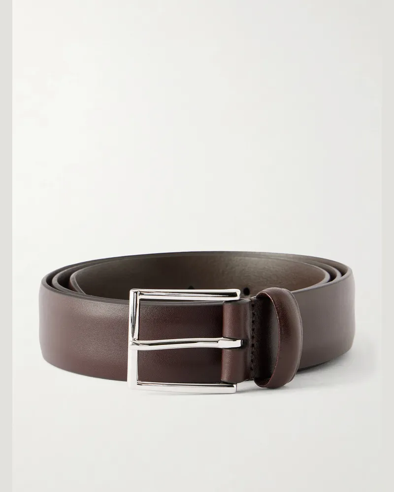 Anderson's 4cm Calf Leather Belt Brown