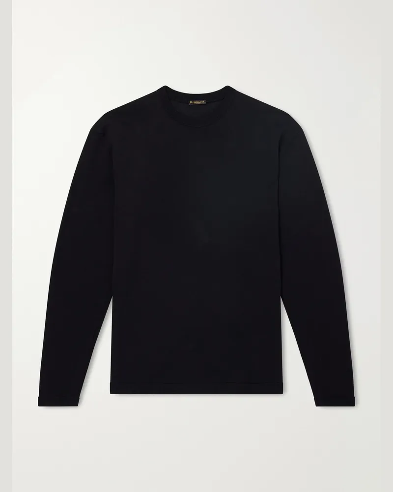 Rubinacci Sea Island Cotton-Jersey T-Shirt Black