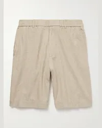 NN 07 Billie 5397 gerade geschnittene Shorts aus einer Leinen-Biobaumwollmischung Neutral