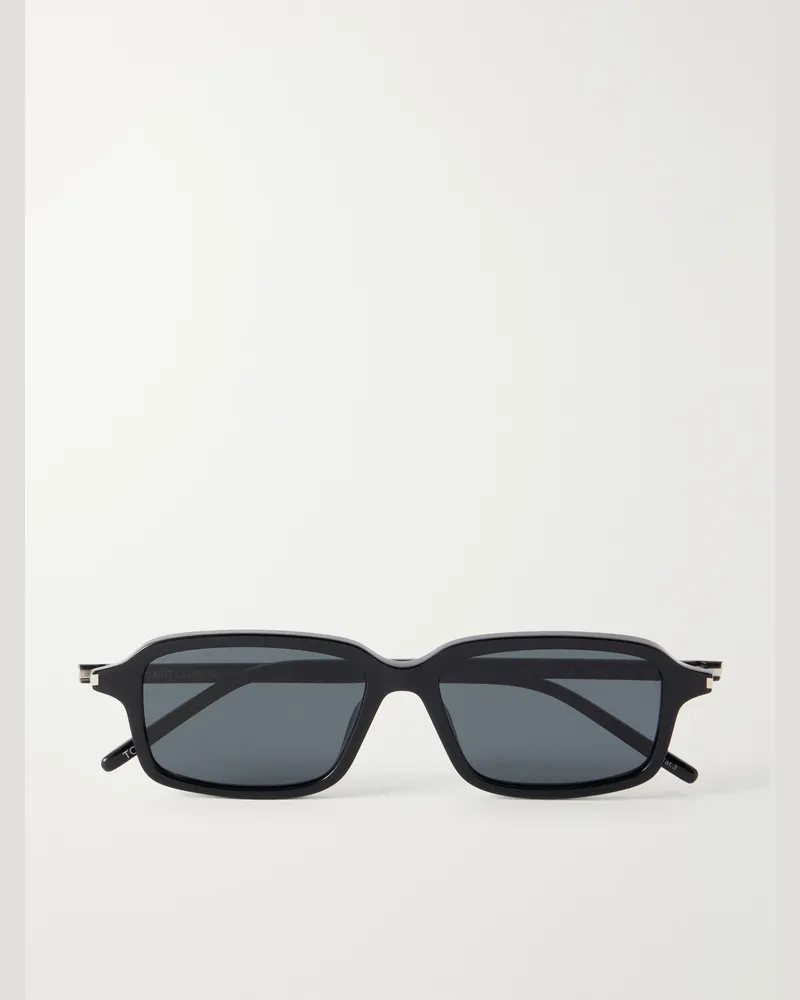 Saint Laurent SL 938 Square-Frame Recycled Acetate Sunglasses Black