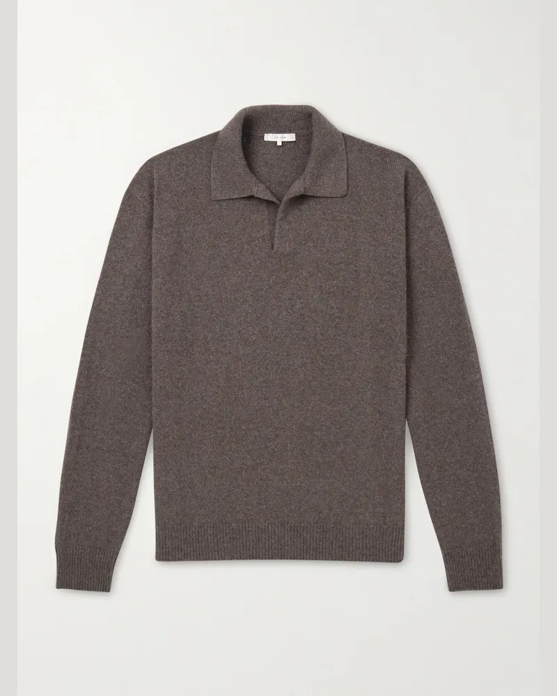 The Row Leach Kaschmirpullover mit Polokragen Braun