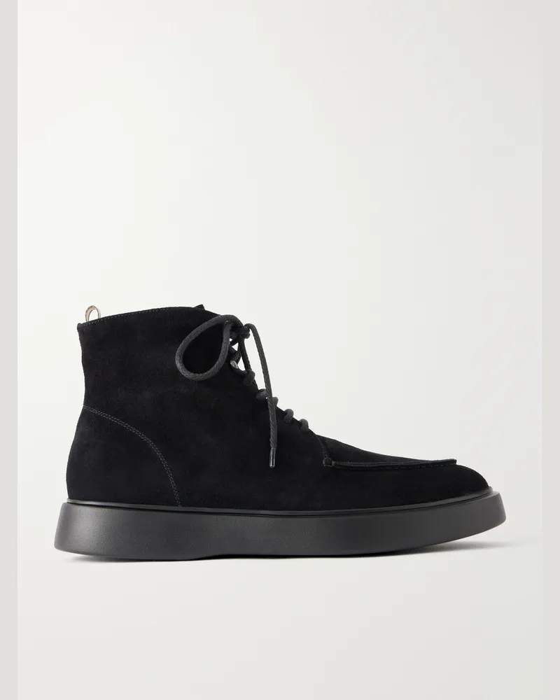 Officine Creative Italia Frame 004 Suede Lace-Up Boots Black