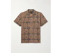 Hemd aus Baumwollgaze mit Print und wandelbarem Kragen