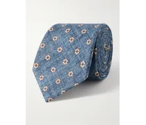 Osterley Krawatte aus Seide mit Blumendruck, 8 cm