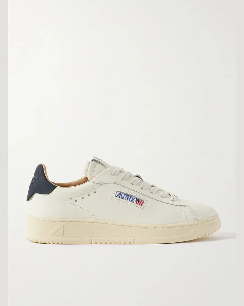 AUTRY Dallas Sneakers aus Leder mit Nubuklederbesatz Weiß
