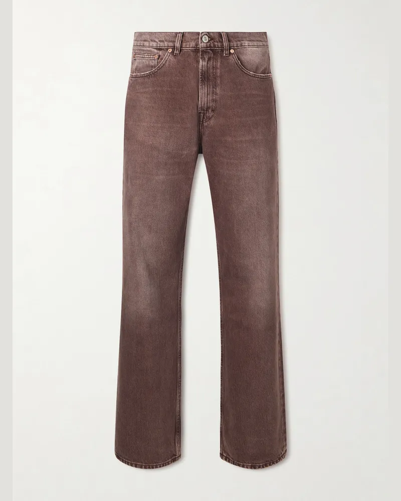 Our Legacy Third Cut Straight-Leg Pigment-Dyed Jeans Brown