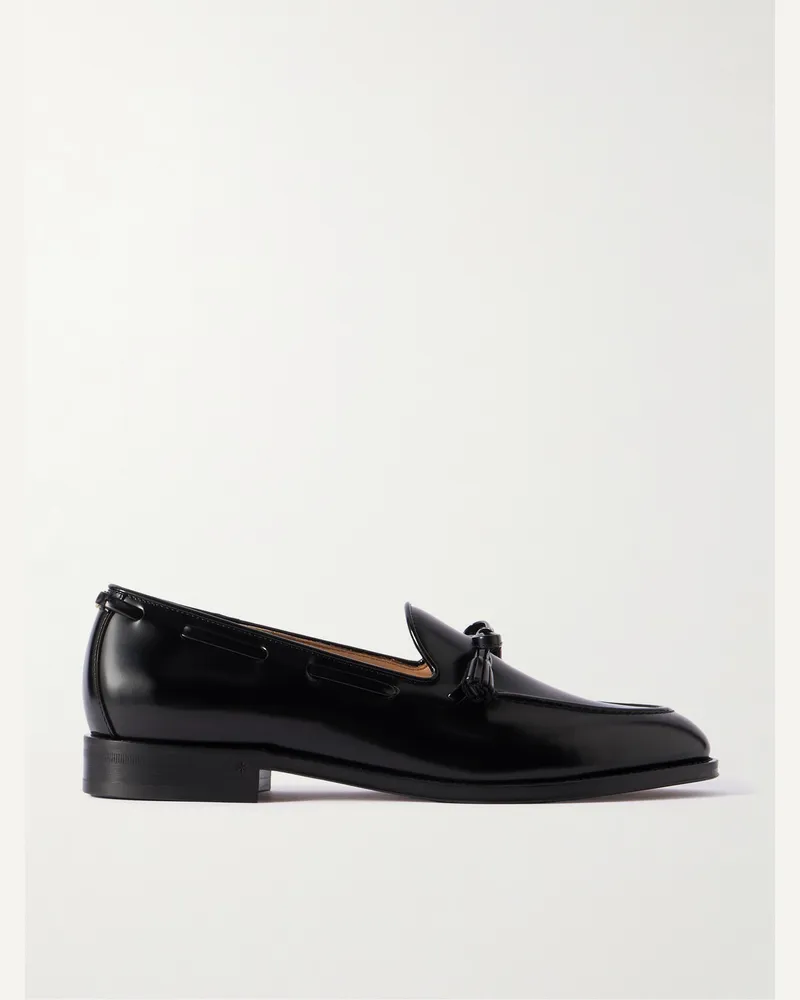 Valentino Garavani Bowshire Patent-Leather Loafers Black