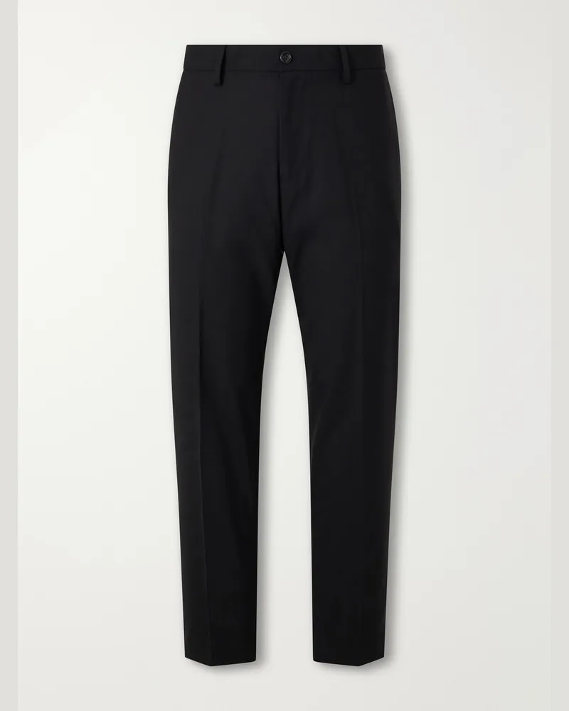 NN 07 Brendan 10037 Straight-Leg Woven Trousers Black