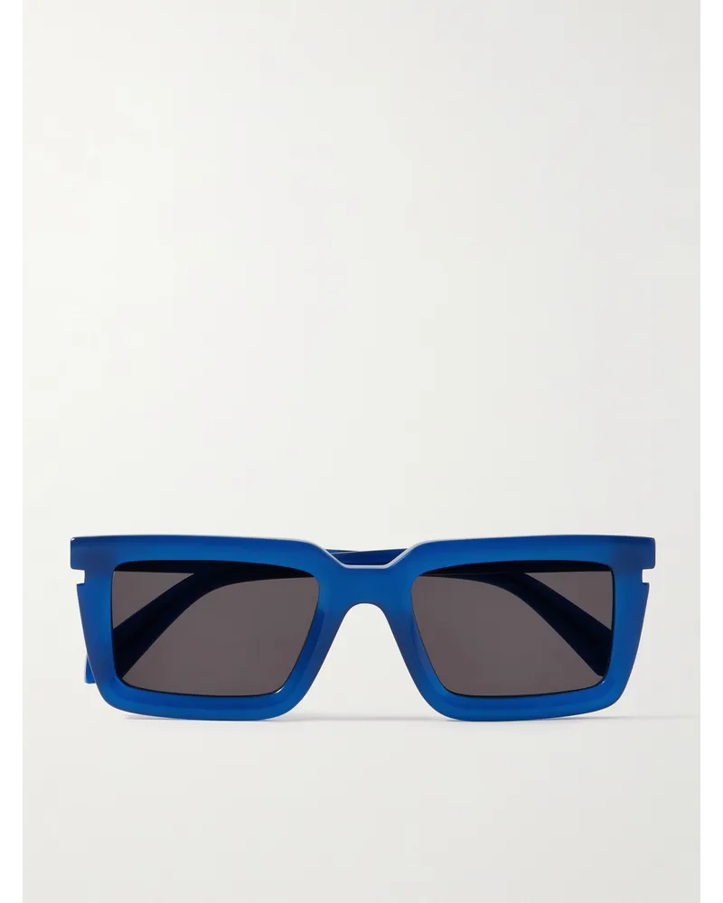 OFF-WHITE Tucson Sonnenbrille mit eckigem Rahmen aus Azetat Blau