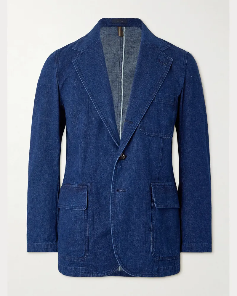 Drake's Miki Sakko aus Denim Blau