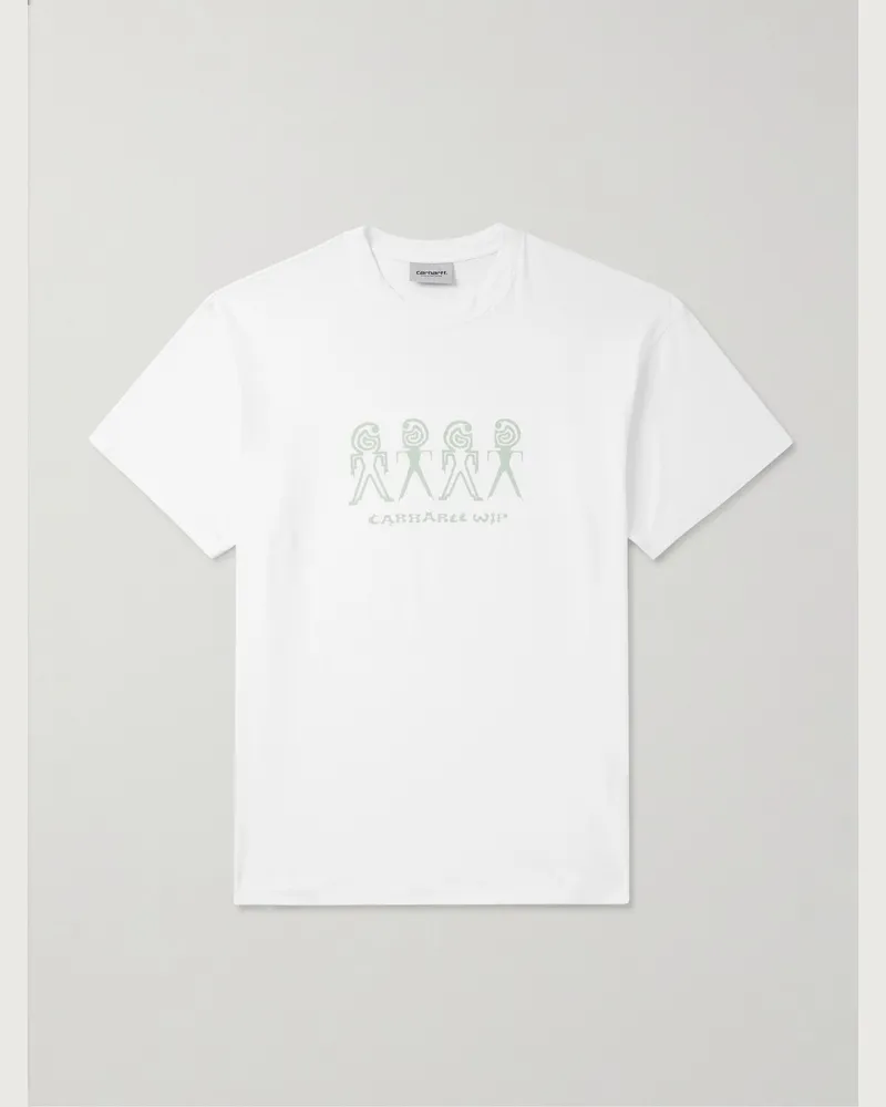 Carhartt WIP T-Shirt aus Biobaumwoll-Jersey mit Print Weiß