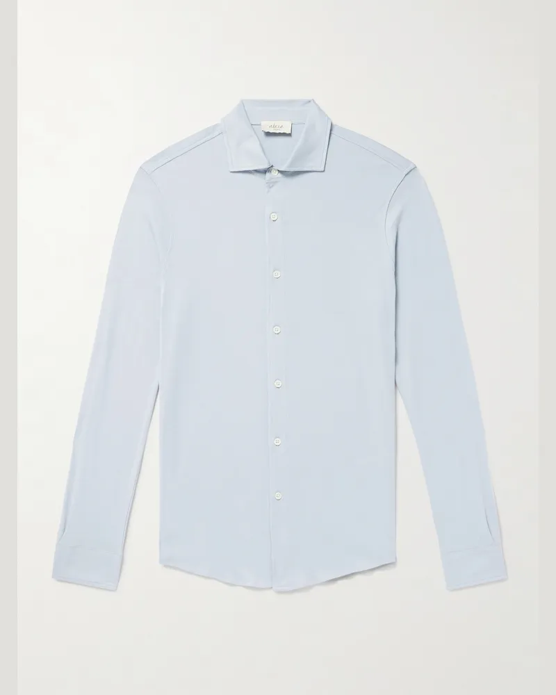 Altea Palmer Hemd aus Baumwoll-Jersey Blau