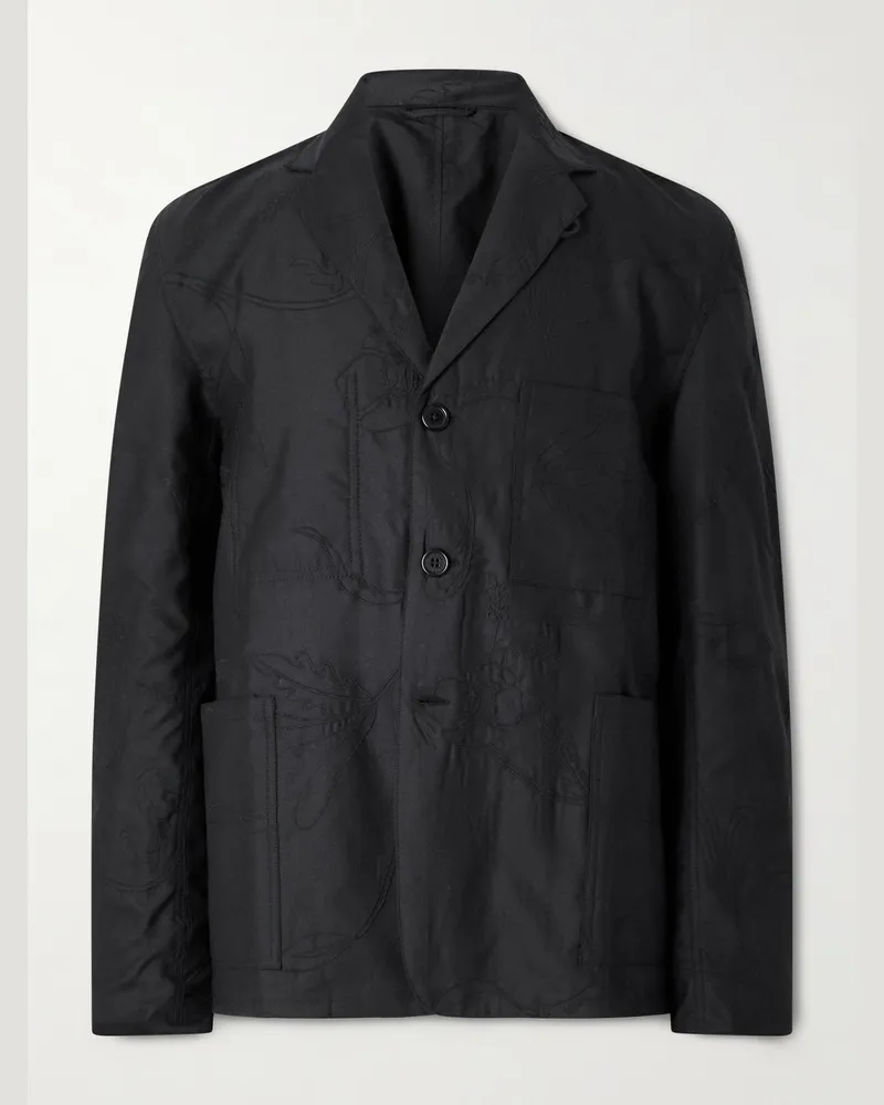 KARDO Somesh Checked Cotton Blazer Black