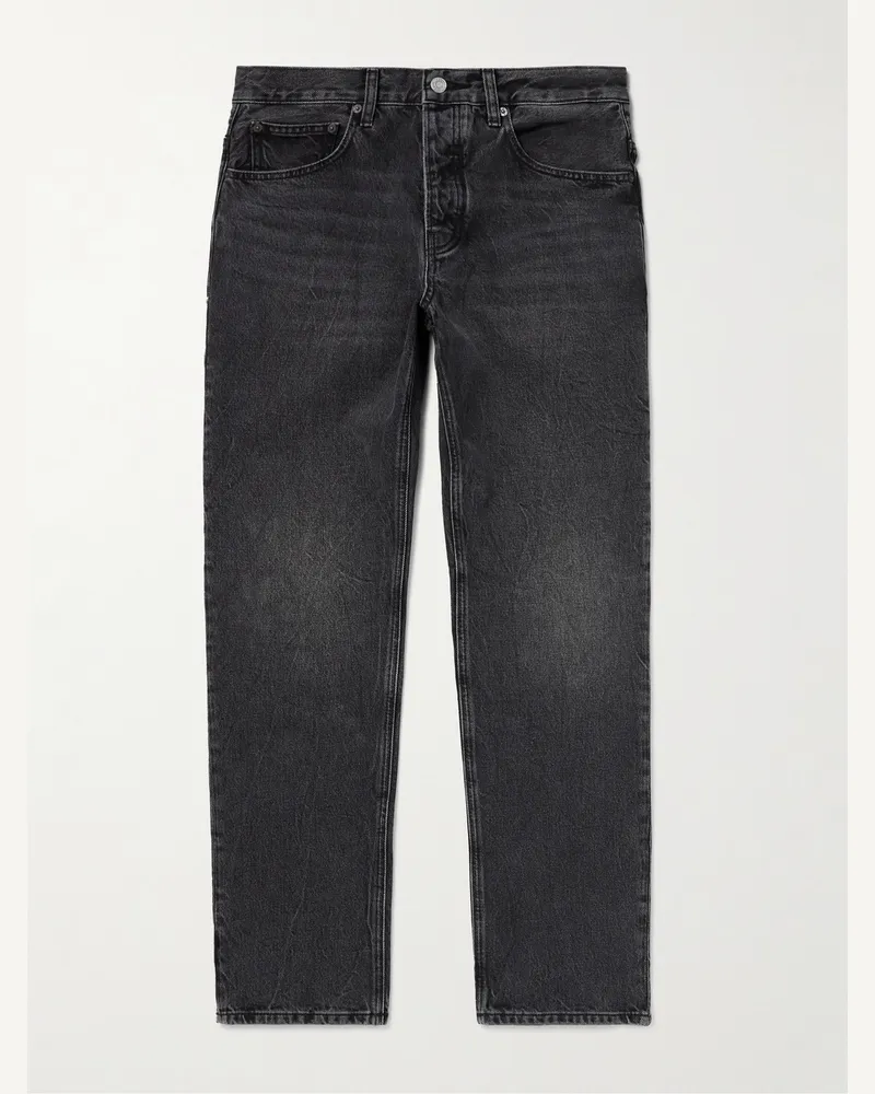 Frame Denim The Straight schmal und gerade geschnittene Jeans Schwarz