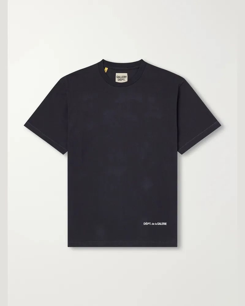 GALLERY DEPT. Logo-Appliqué Cotton-Jersey T-Shirt Blue