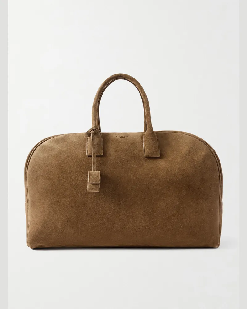Saint Laurent Suede Duffle Bag Brown