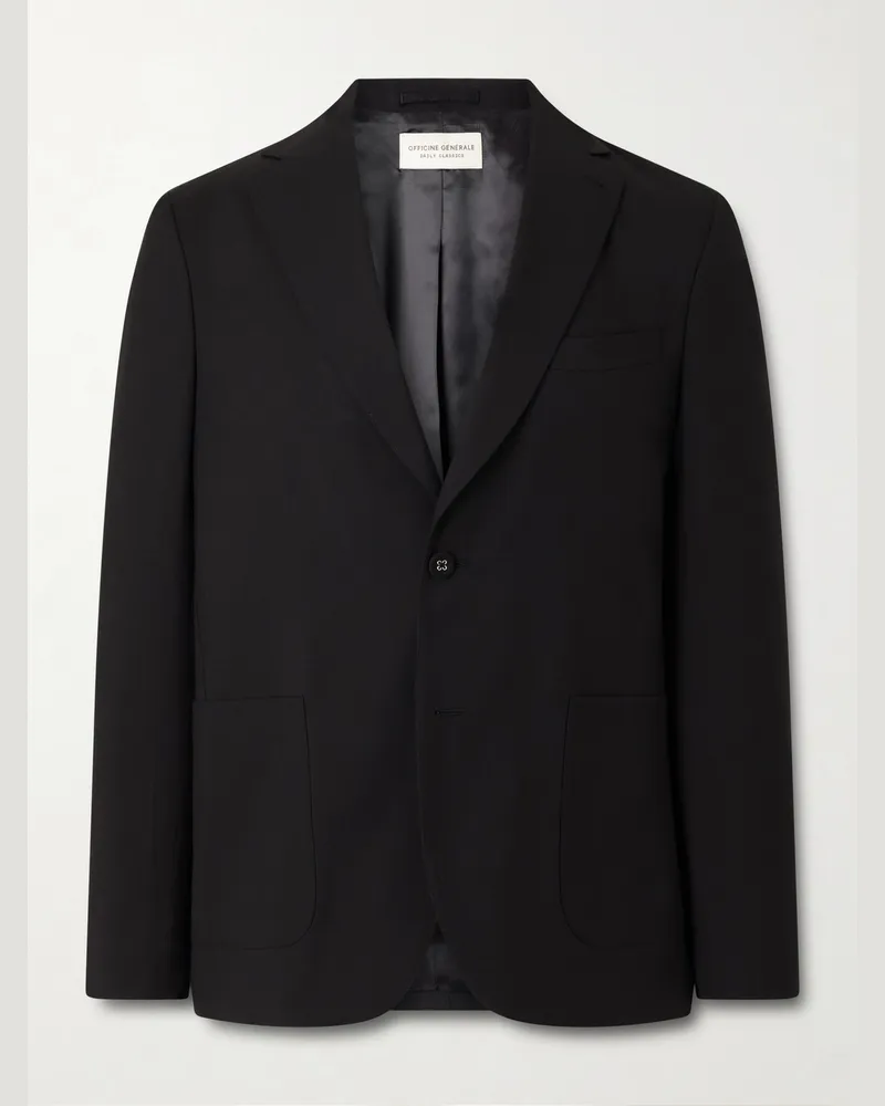 Officine Generale Arthus Wool Suit Jacket Black