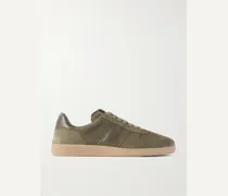 Archer Leather-Trimmed Suede Sneakers