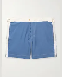 Tom Ford Schmal geschnittene mittellange Badeshorts mit Streifen Blau