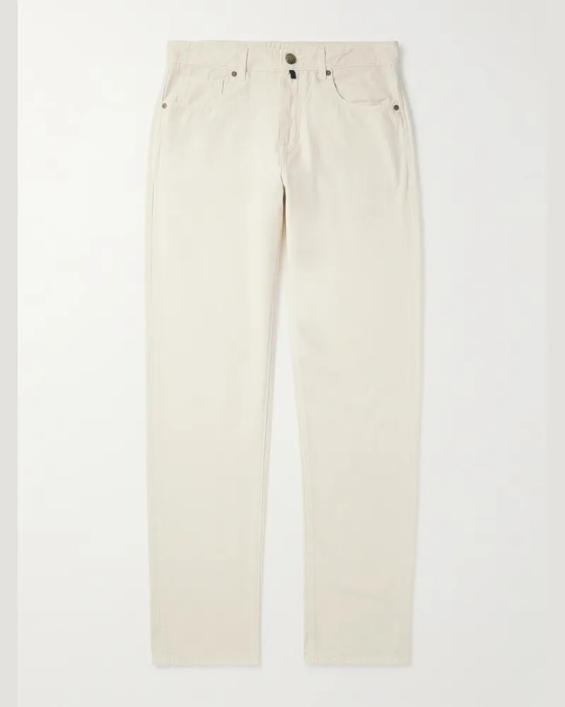 Slowear Incotex Blue Division Straight-Leg Jeans Neutrals